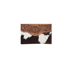 Bolso de mano para mujer, de piel auténtica con pelo, color marrón, de alta calidad, con diseño floral hecho a mano, de fabricantes indios, muy vendido. - Product Image 2