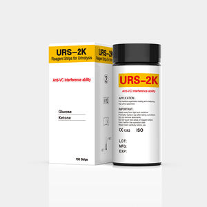 <span class=keywords><strong>Tiras</strong></span> <span class=keywords><strong>Reactivas</strong></span> de <span class=keywords><strong>Glucosa</strong></span> y Cetonas Ketone Plus de Fábrica China, URS-2, Aprobadas por ISO y CE - Product Image 1