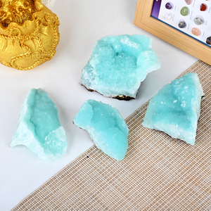 Espécimen Mineral de Cristal Natural de Alta Calidad, Geoda de Aragonita Azul Cruda para Decoración - Product Image 2