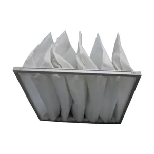 Bolsa industrial lavable Filtro de aire G4 Media Eficiencia media Bolsa de filtro de aire acondicionado de bolsillo para sistema HVAC