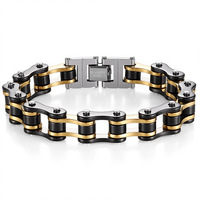 Bracelet pour homme en acier inoxydable 316L plaqué or classique, chaîne minimaliste, 21,5 cm, vente chaude, cadeau pour lui