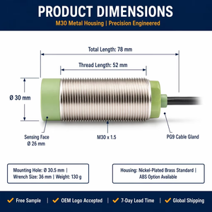 חיישן קירבה קיבולי CR30 15mm PNP NPN NO NC מתג זיהוי מפלס נוזלים שאינו מתכתי IP66 10-30VDC 220VAC - Product Image 4