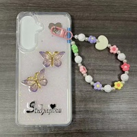 Coque de téléphone en TPU scintillante avec chaîne pour Samsung A56 A36 A35 S26 A32 A17 et TECNO Spark50 Pop20 Camon50 – Housse arrière pour filles