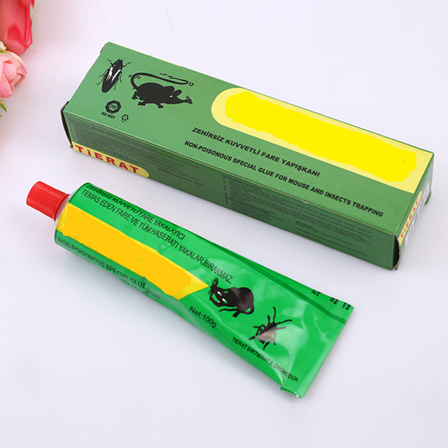 Pest Control Nontoxic Adhesive Catch Mice Sticky Rat Glue Tube Trap Mouse Catcher Tube