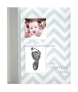 Custom Printing Hardcover Mijlpaal Baby Memory Book Journal Plakboek Voor Jongens Meisjes