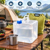 Sac de stockage d'eau portable en PE avec grand bouchon à vis et valve de fond pour la distribution d'eau - Vente en gros