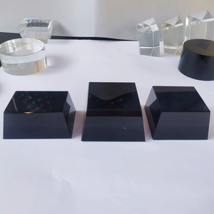 <span class=keywords><strong>Base</strong></span> rotonda trapezoidale nera trasparente in cristallo per la MH-TF0269 dei trofei - Product Image 3