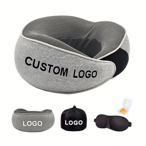 Cross-border Sale U-shaped Neck Pillow with Slow Rebound <b>Memory</b> Foam for Naps Promotional <b>Gift</b> Ergonomic - Product Image 1