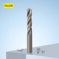Fraise en carbure monobloc à 3 cannelures avec revêtement AlTin de haute précision CNC personnalisée pour le fraisage d'acier