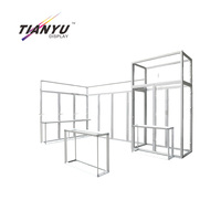 Stand mural TIANYU de 4 m de haut, stand personnalisé de 6,5 pieds, boîte lumineuse pour exposition, présentoir pour salon professionnel, LED