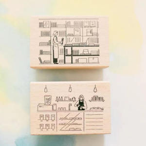 लकड़ी के फूलों की टिकटें लकड़ी की स्याही की टिकटें कस्टम एम्बॉसिंग लोगो जर्नल वर्णमाला शिल्प लकड़ी की टिकटें - Product Image 2