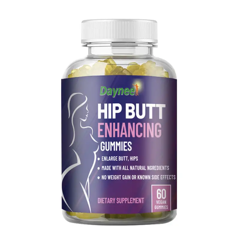 Hot bán hip Big Butt Vegan Gummy nhãn hiệu riêng mông thuốc phong phú bổ sung thảo dược phụ nữ Body Shaper Gummies