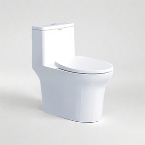 โถสุขภัณฑ์ Arrow Modern รุ่นโมเดิร์น สีขาว เซรามิกแบบชิ้นเดียว ระบบ S-trap แบบกดสองปุ่ม ทำความสะอาดตัวเองได้ ผิวเคลือบเงา ระบบไซฟอนเจ็ท รับประกัน 5 ปี - Product Image 1