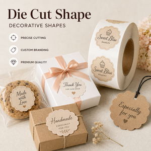 Autocollants personnalisés découpés à la forme, plusieurs formes, livraison rapide, étiquettes personnalisées avec logo pour la décoration de cadeaux et de marques - Product Image 2