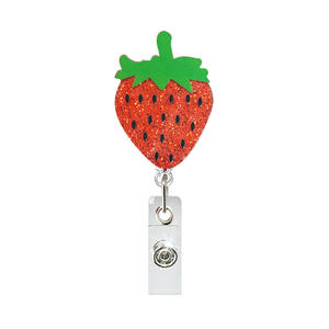 <span class=keywords><strong>Porte</strong></span>-<span class=keywords><strong>badge</strong></span> rétractable <span class=keywords><strong>extensible</strong></span> CYNYA Fruit Coffee Birthday ABS - Clip alligator pour personnel médical et enseignants - Product Image 6