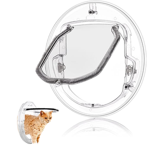 Porte de cage pour <span class=keywords><strong>chat</strong></span> et chien en acrylique avec 4 modes de verrouillage, montage facile, fermeture à poussée, porte de clôture transparente pour fenêtres, vente en gros - Product Image 1