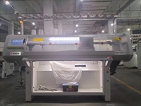 Neue verschiedene Garne Dual System Single Carriage Flach bett Strick maschine Herstellung Kragen und Pullover