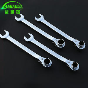 ประแจวงล้อสองด้าน Lanbaolu เหล็ก 45 เกรดอุตสาหกรรม ชุบโครเมียม หัวหกเหลี่ยม เมตริก - Product Image 3