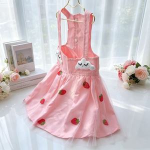 Robe rose fraise pour grands chiens, coupe princesse, vêtements d'été respirants pour animaux de compagnie - Product Image 2