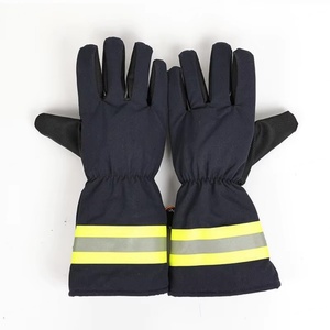 Guantes de Rescate Forestal Contra Incendios, de Cuero y Material Aramida, con Franja Reflectante, Puños Elásticos, Resistentes al Fuego - Product Image 2