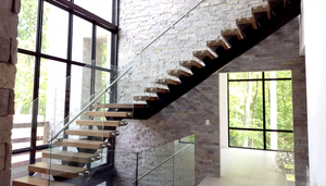 Prix abordables Facile à installer Escaliers flottants à faible coût Marches de bois préfabriquées pour escaliers - Product Image 4