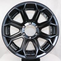 Ventes directes d'usine Flrocky, jantes de voiture en alliage d'aluminium noir brillant de 17 à 18 pouces pour voiture tout-terrain, camionnette 4x4