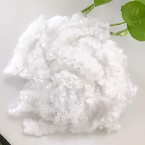 7D 15D x 64mm Hollow Conjugated Siliconized HCS Polyester Staple Fiber White Color - Ms. Mira