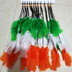 Haiwin-Pince à cheveux en plumes colorées style carnaval violet or vert Mardi Gras, pour fête des années 70 et <span class=keywords><strong>80</strong></span> - Product Image 3