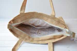 Custom Jute <b>Tote</b> Bag <b>With</b> <b>Zipper</b> Burlap <b>Tote</b> Bags Reusable Jute Shopping Bag - Product Image 5