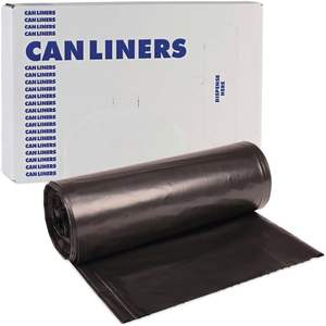 Sacs poubelle en plastique noir haute densité 43x47 56 gallons 22 microns 25/rouleau - Product Image 4