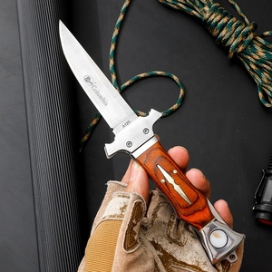 Dao gấp bỏ túi đa năng, cán gỗ màu sắc bán chạy, dao săn bắn phổ biến, dao cắm trại, dao sinh tồn - Product Image 5