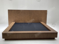 Meilleure vente Lit double en bois massif Prix d'usine direct Lit conjugal avec rangement écologique pour chambre principale
