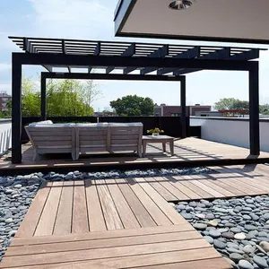 Cubierta de aluminio para sombra de patio, gazebo retráctil, toldo de techo, kits de pérgola motorizada