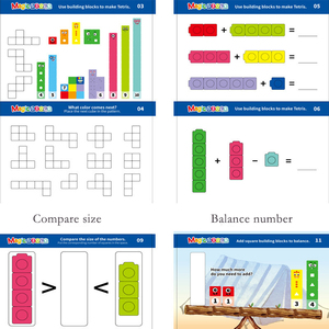 Jouets éducatifs Montessori - Ensemble de 100 briques numériques à construire, blocs de construction DIY, puzzles pour la maternelle, <span class=keywords><strong>cubes</strong></span> d'empilage mathématiques pour enfants - Product Image 4