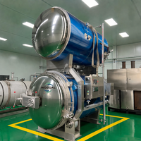 Autoclave de stérilisation industrielle à immersion d'eau par chauffage à la vapeur pour repas préparés
