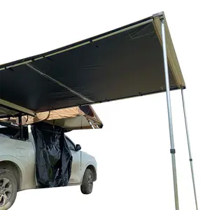 2024 Roof Top Tent Car Side Awning Telescopic Sunshade Accessories Thickened Aluminum Alloy Manual Food Truck Awning