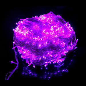 Guirnalda de Luces LED Multicolor CCT, Cable de PVC IP44 de 10 Metros, <span class=keywords><strong>100</strong></span> LED, 3500K, Decoración para Árbol de Navidad y Porche, Color Personalizado, Fabricante OEM - Product Image 1