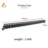 Barre LED 24x12W 4-en-1 RGBW pour éclairage de scène et murale, type Wall Washer