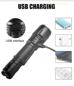 Brightenlux 1000 люмен супер яркий зум фонарик usb перезаряжаемый светодиодный фонарик для кемпинга - Product Image 5