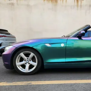 iCarNFTs Farbe TPU Autofolien grün lila Sternfarbe kratzfeste Heißheilung 7-Jahre-Garantie 7,5 Millimeter keine Farbverlust