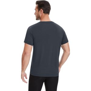 T-shirt personnalisé pour homme en viscose de bambou, léger, à manches courtes, chemise de nuit classique, vêtements de détente doux, tailles S-XXL - Product Image 3