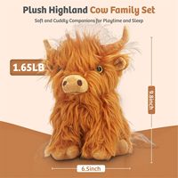 Highland vache peluche jouet micro-ondes chauffé en peluche soutien lavande pondéré animaux en peluche pour l'anxiété
