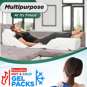 Du Babo Wedge <b>Pillow</b> Memory Foam 17x19x9.5 Inch Breathable <b>Reading</b> Bed Rest Support Cushion - Product Image 3