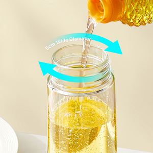 Bouteille transparente pour vinaigre, sauce soja, huile d'olive, avec bouchon automatique, qualité alimentaire, 320 ml, 500 ml, distributeur d'huile - Product Image 5