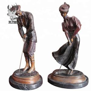 Statue personnalisée grandeur nature célèbre <span class=keywords><strong>sportif</strong></span> en bronze homme de golf statue de jardin extérieur - Product Image 4