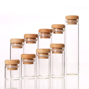 Frasco de vidrio transparente de 1oz 30ml con tapa de madera Botella de té pequeña botella vacía botellas de embalaje de azafrán - Product Image 6