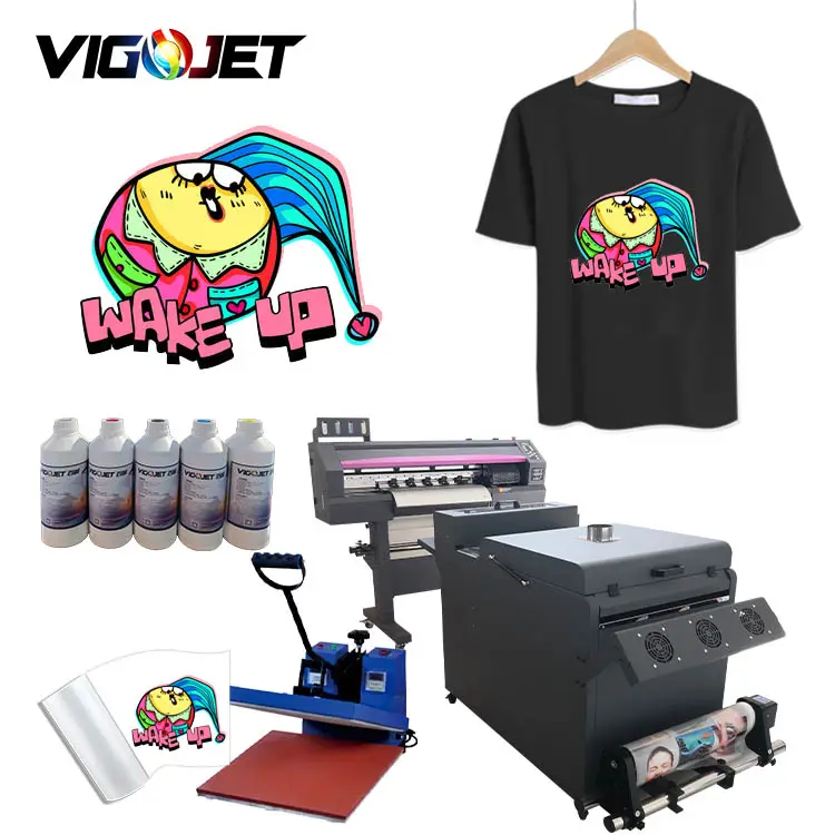 VIGOJET 중국의 인기 상품 A1 DTF 프린터 디지털 안료 잉크 인쇄용 새로운 인쇄 기술 i3200 보라색 프린트 헤드