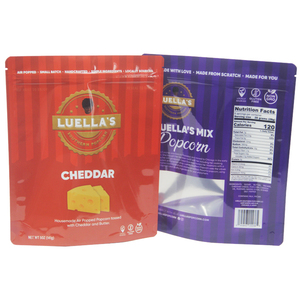 Bolsa de Embalaje Personalizada al por Mayor de Papel de Aluminio de Grado Alimenticio de Colores para Yogur y Queso, Bolsa Doypack <span class=keywords><strong>con</strong></span> Ventana - Product Image 6