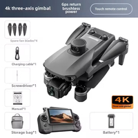 Drone A25 Pro Axis avec GPS, vol par trajectoire, vidéo 4K, suivi intelligent, écran tactile 5,5 pouces, drone VS F7 MAX