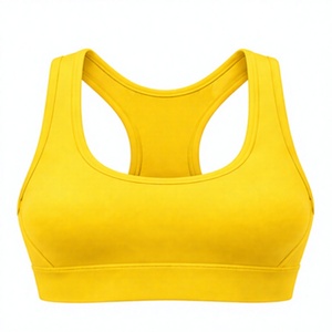 Soutien-gorge de sport pour femme respirant et extensible, idéal pour le yoga, le fitness, la course et l'entraînement, haut court sans couture avec logo, faible MOQ, maintien optimal - Product Image 1